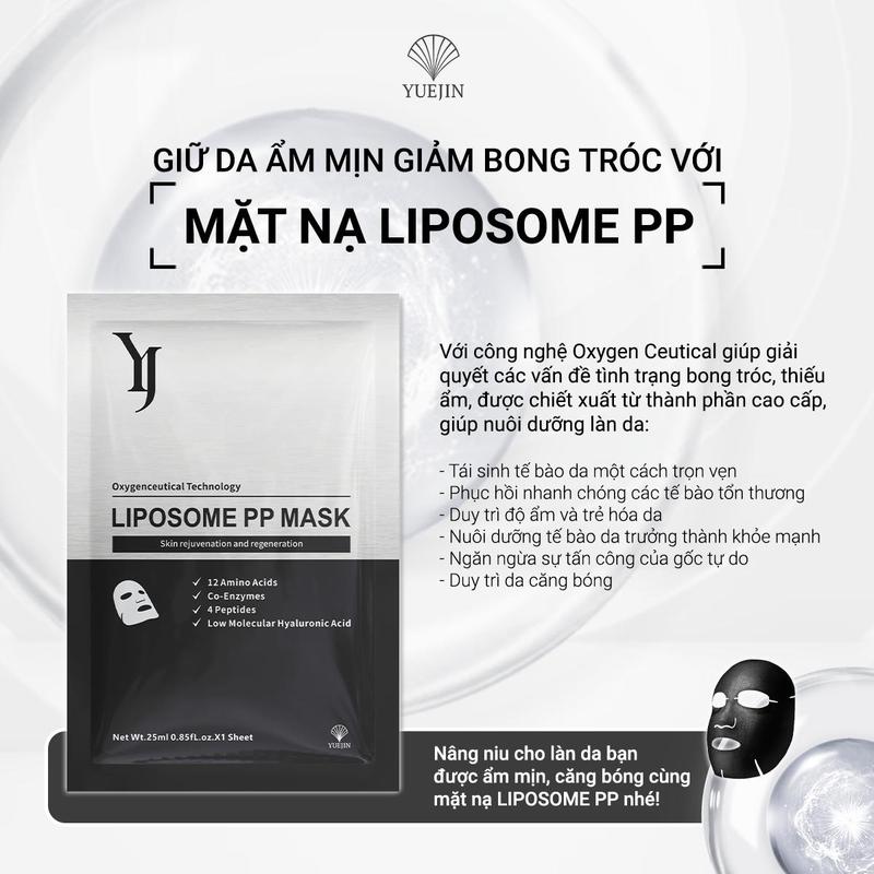 Product Introduction of Mặt nạ phục hồi đa tầng Yuejin Liposome PP Mask, cấp ẩm, giảm mụn và tái tạo làn dạ (1 miếng) 25