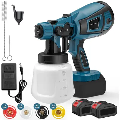 thumbnail image 2 of 1000W High Power Electric Paint Sprayer Gun – Adjustable Flow With Nozzles For Furniture, Walls, Fences 2 of 11