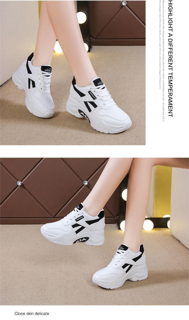 Product Introduction of Giày Thể Thao Nam, Thời Trang, Phong Cách Hàn Quốc, Đế Dày, Giày Của Bố Tăng Chiều Cao Trong Nhà, Dành Cho Nữ, Thường Ngày, Giày Trắng, Hàng Mới Về 2025, Dễ Phối Đồ 19