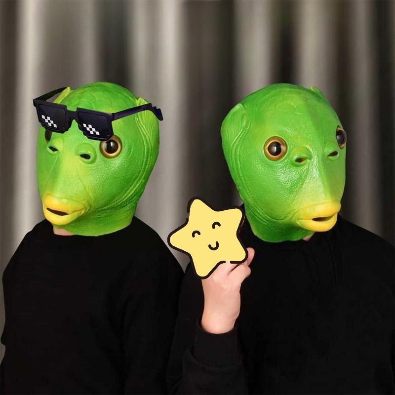 Mặt Nạ Ếch Xanh Silicon, Mặt Nạ Cá Da Xanh, Hài Hước Và Thú Vị, Thích Hợp Cho Halloween, Các Bữa Tiệc Và Hơn Thế Nữa, Trang Trí Cosplay Quái Vật Nguồn Cung Cấp Bữa Tiệc Kinh Dị