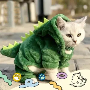 Baju Anjing Kucing Model Dinosaurus | Hoodie Anjing Kucing Dino | Pet Clothes | Baju Anjing Kucing Murah