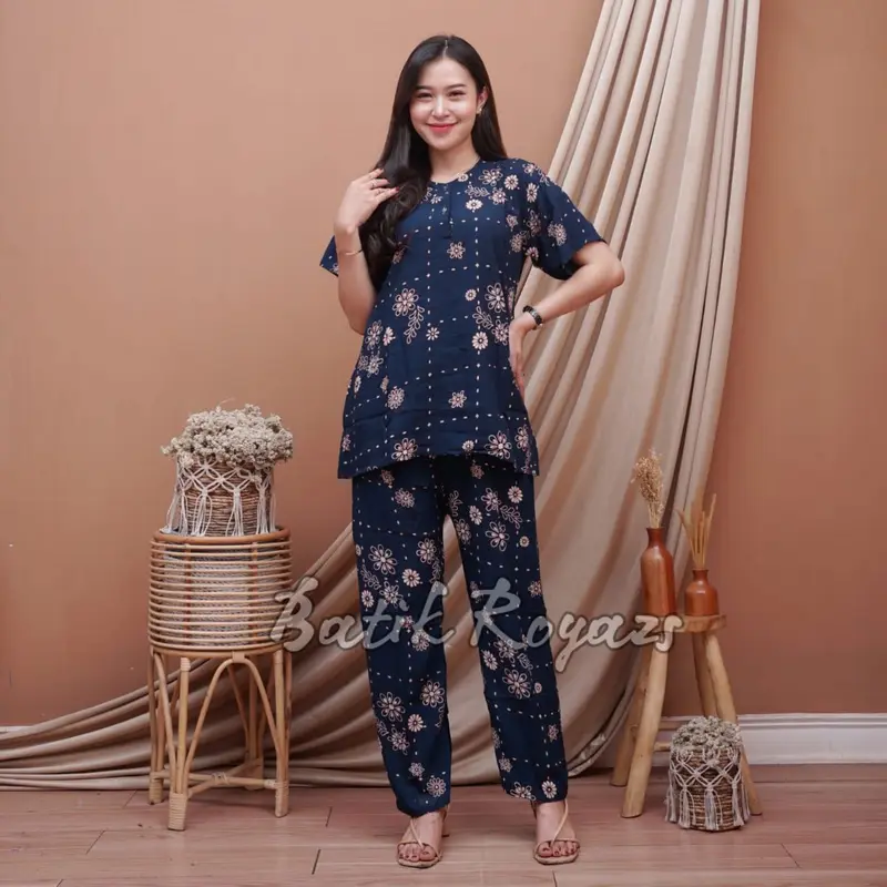 (Termurah Bisa Cod) SETELAN CP ONESET BUSUI KANCING DEPAN MOTIF TERBARU Baju Celana 3