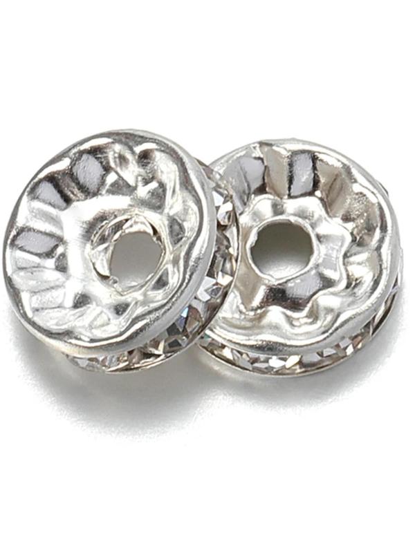 Rhinestone Decorated Bead, Round Bead for Jewelry Making, DIY Accessories for Bracelet Necklace Earrings Pendant 3