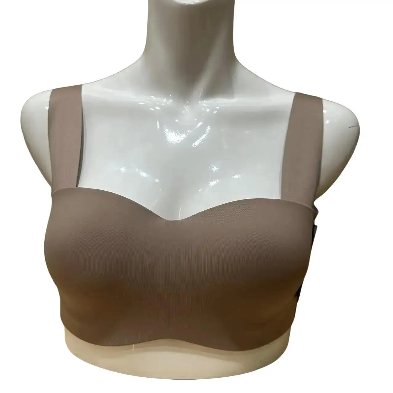 Áo lót nữ su đúc bigsize có gọng 9596 không viền bản to cup C size 34-42 Bra Women Voi Voan - Màu da - Kem