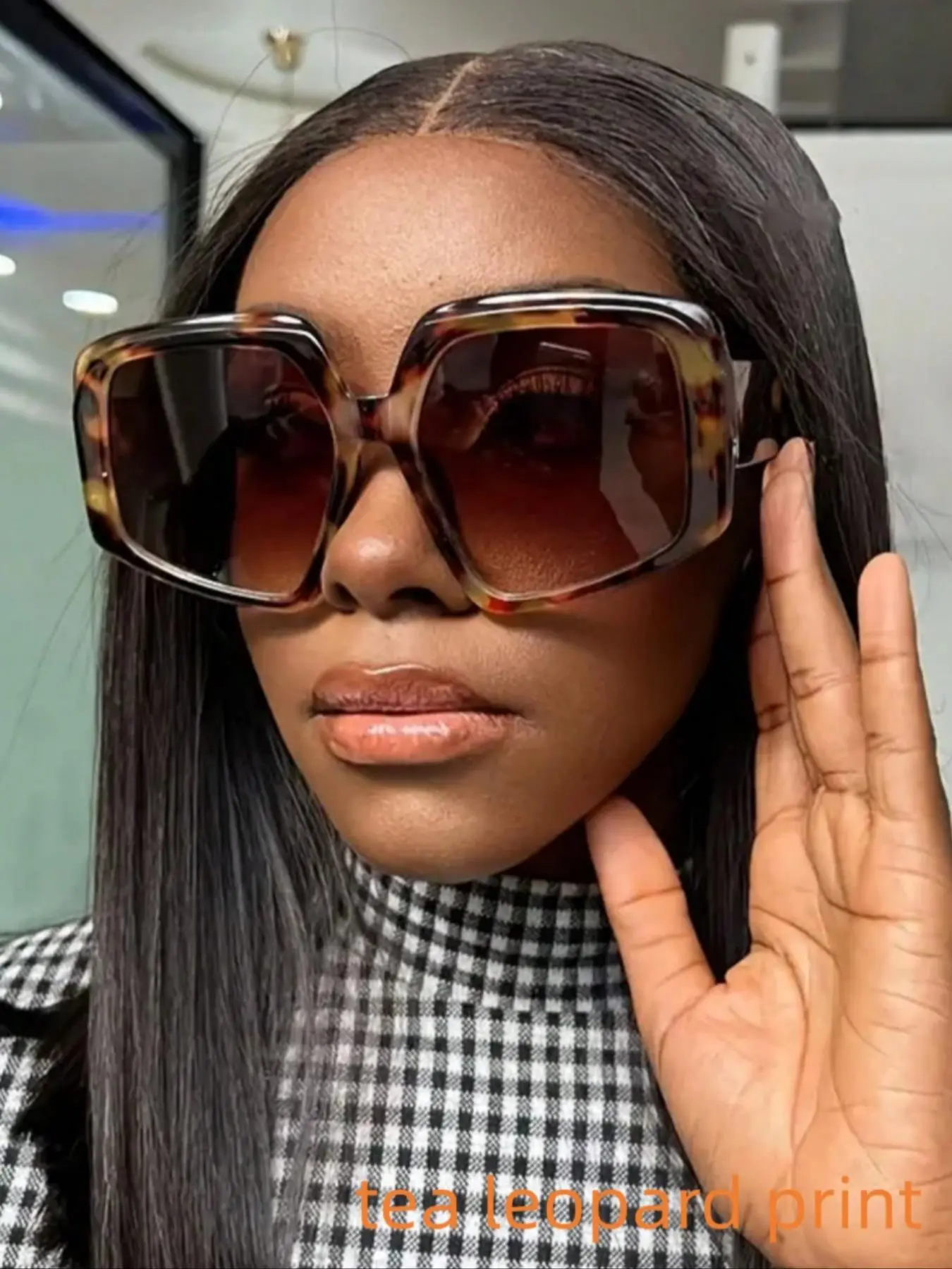 Leopard Print Tinted Lens Sunglasses for Everyday Use, 1 Pair Vintage Trendy  Frames Sunglasses, Fashionable Sunglasses for Men & Women