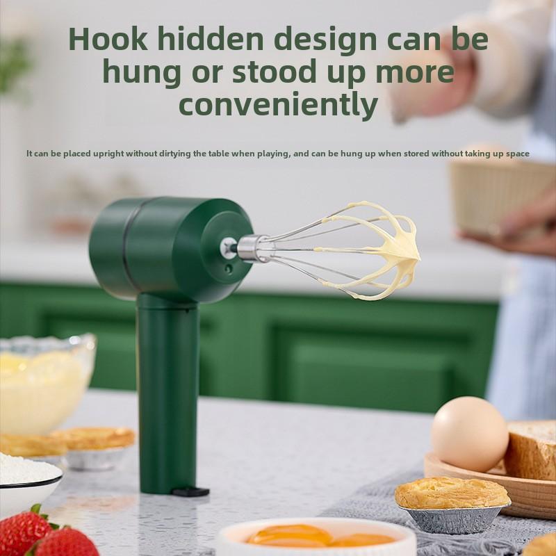 Electric Hand Whisk With USB Charging, Summer Cordless Kitchen Aid Mixer for Home Use, Handheld Milk Frother for Halloween, Fall, Electric Cream Mixer, Baking Electric Egg Beater, Kitchen Supplies, Valentine's Day Gift 1