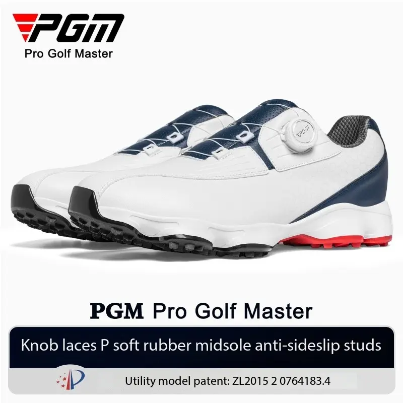 [PGM] Golf Shoe Summer Men's Shoes Comfortable Shock-Absorbing Sneaker Knob Shoelace Waterproof Anti-Slip Xz360