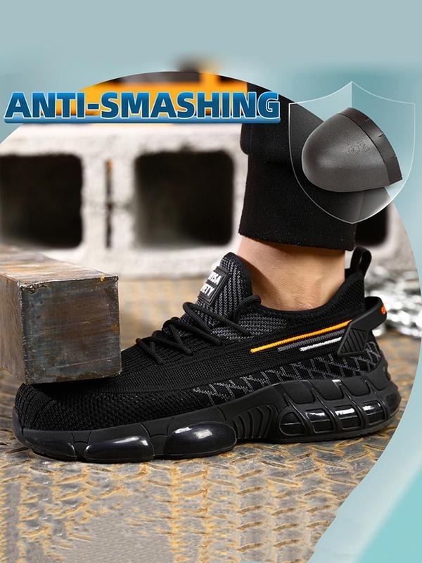 Men's Anti-smash and Anti-puncture Lightweight Work Shoes, Casual Comfortable Breathable Sports Running Shoes, Fashionable Sneakers for Daily Wear 1