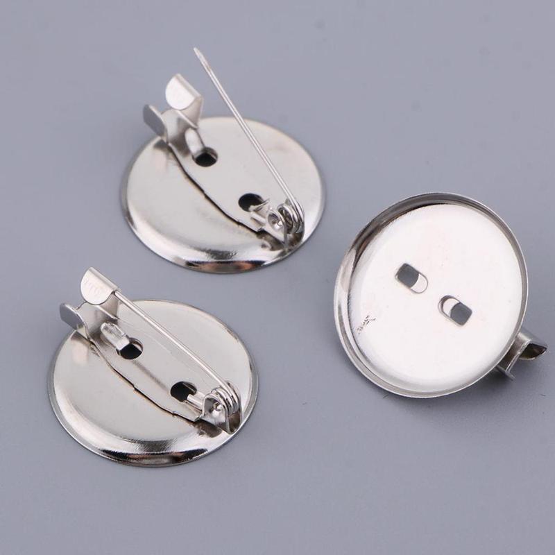 100 Pcs Round Cabochon Brooch Base Brooch Breast Pin for DIY - TikTok ...