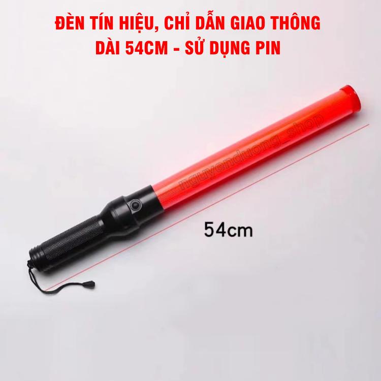 Gậy đèn chỉ dẫn giao thông, Đèn tín hiệu, Đèn phân luồng dài 54cm - Sử dụng pin