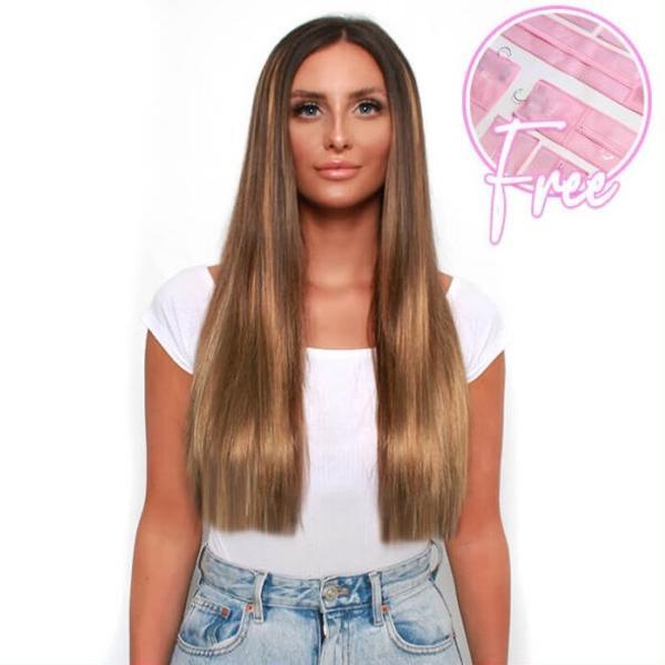 Routes Hair Extensions 22″ Straight Mega Mane Fibre Clip Ins 0