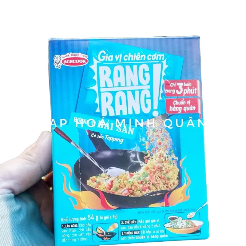 [ HỘP 6 GÓI ] GIA VỊ CHIÊN CƠM RANG RANG ( HƯƠNG VỊ HẢI SẢN - CÓ SẴN TOPPING) 0