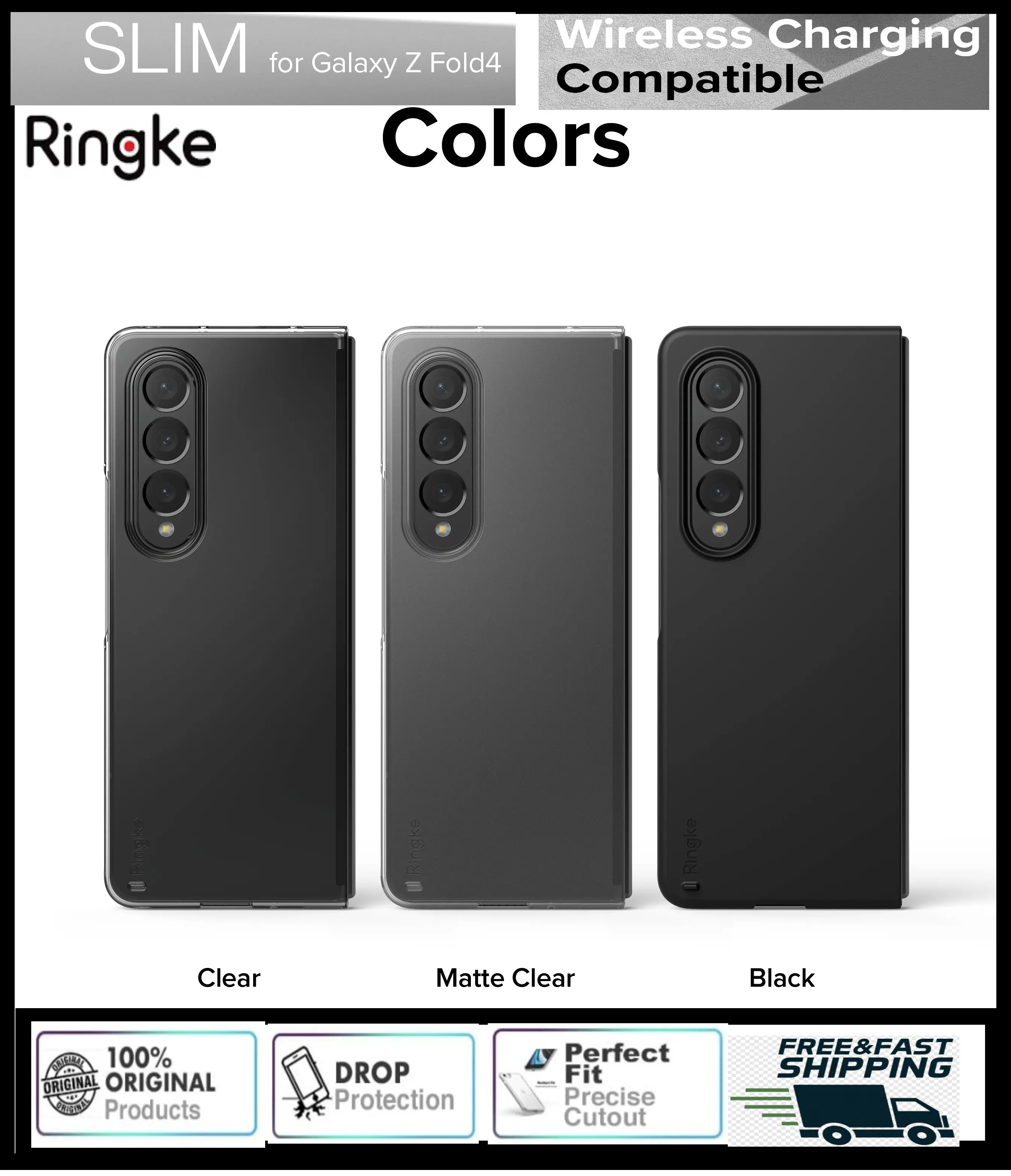Case Ringke Slim for Samsung Galaxy Z FOLD 4 3 2 Ultra Slim Design Anti Benturan