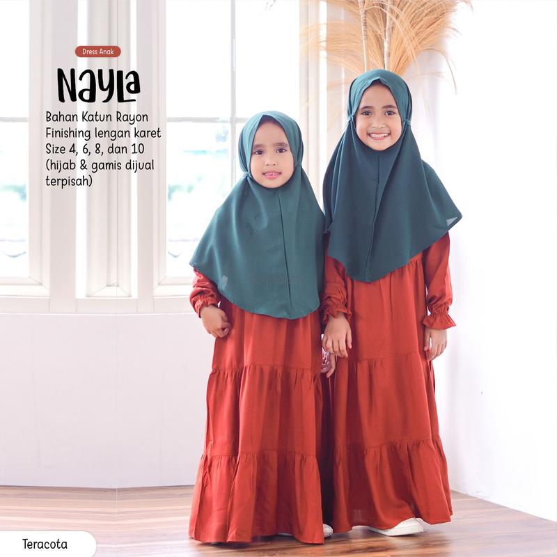 Gamis Anak Perempuan Muslim 4 s/d 11 Tahun Homey Dress Nayla Polos By Erlimakids Bahan Katun Rayon Viscose Premium Lucu Dan Cantik Nyaman Dipakai Bisa COD 7