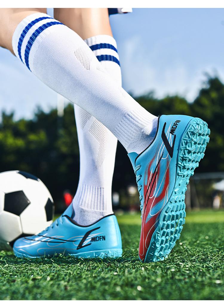 Product Introduction of Football Boots Soccer Cleats Spikes Shoes for Men Women Unisex Child Boys Girls Professional Breathable Training High-Tops Futsal 2 41 Y 4 51