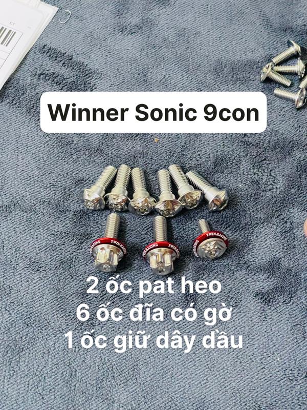 Combo Ốc Dàn Chân Trước Ốc Pat Heo + Ốc Đĩa Thắng Inox304 Chuẩn Thông Số Zin Theo Từng Dòng Xe Phụ Kiện Phụ Tùng