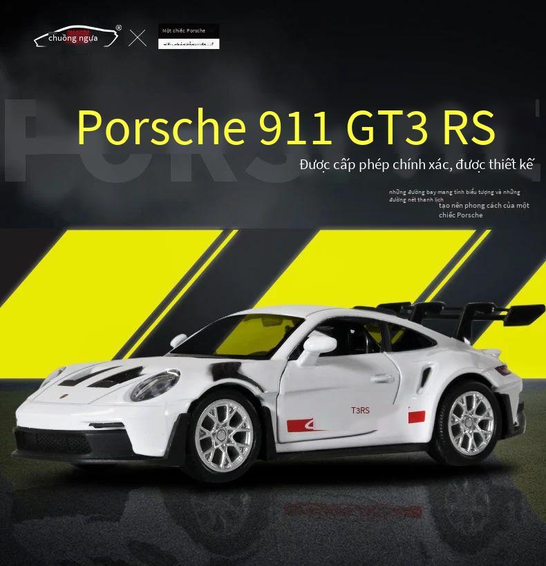 Product Introduction of 1: 36 Porsche 911 992 GT3 RS Đường đua hợp kim Mô hình xe đua Diecast Kim loại Xe thể thao Xe mô hình Bộ sưu tập mô phỏng Quà tặng cho 3