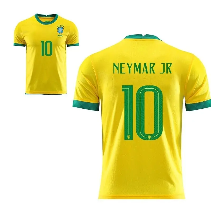 AM America's Cup Unisex Tops Football Jersey Brazil Tshirt Soccer Jersey Plus Size Tee Gift Neymar World Cup MA