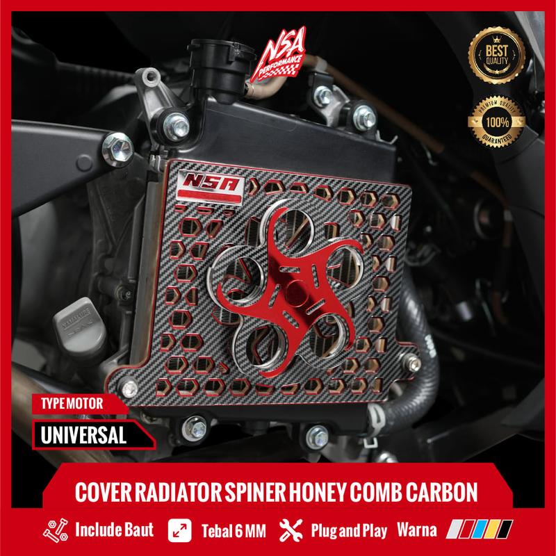 COVER RADIATOR CARBON VARIO 125-150, PCX 150, ADV 150 HONEYCOMB SPINER CARBON SERIES Akrilik Aksesoris 1