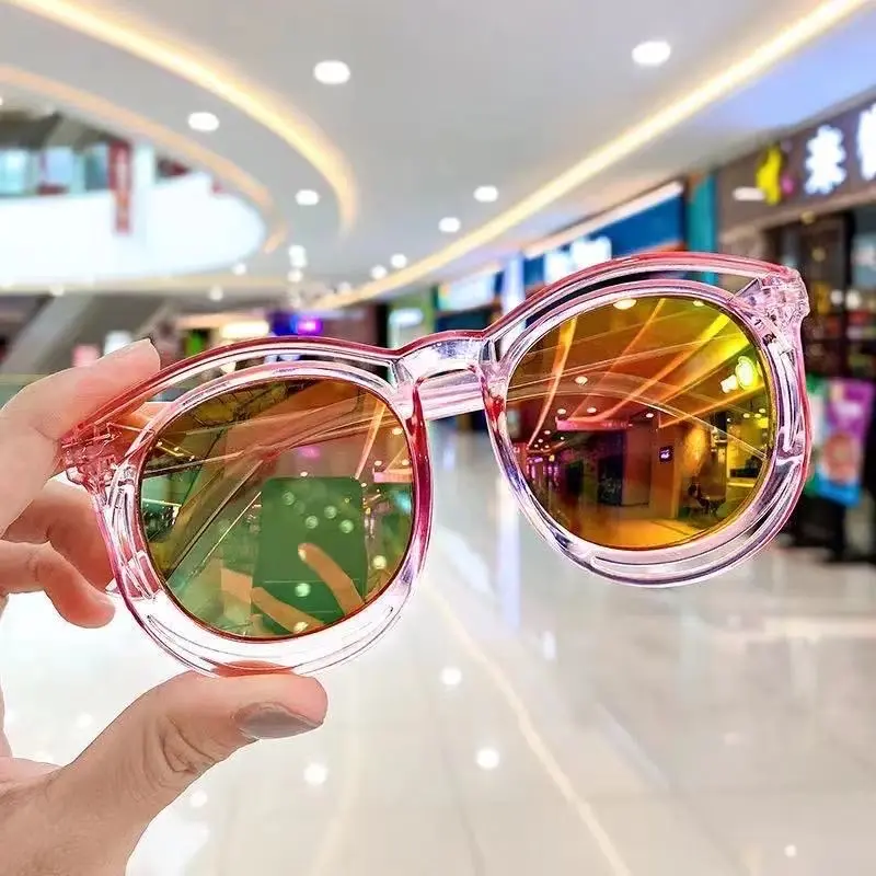 Kính Mắt Thời trang Che Nắng Chống Tia UV Cho Bé Trai, Bé Gái Độ Tuổi 3-13 Tuổi Gọng Vuông Nhựa Polyester 6