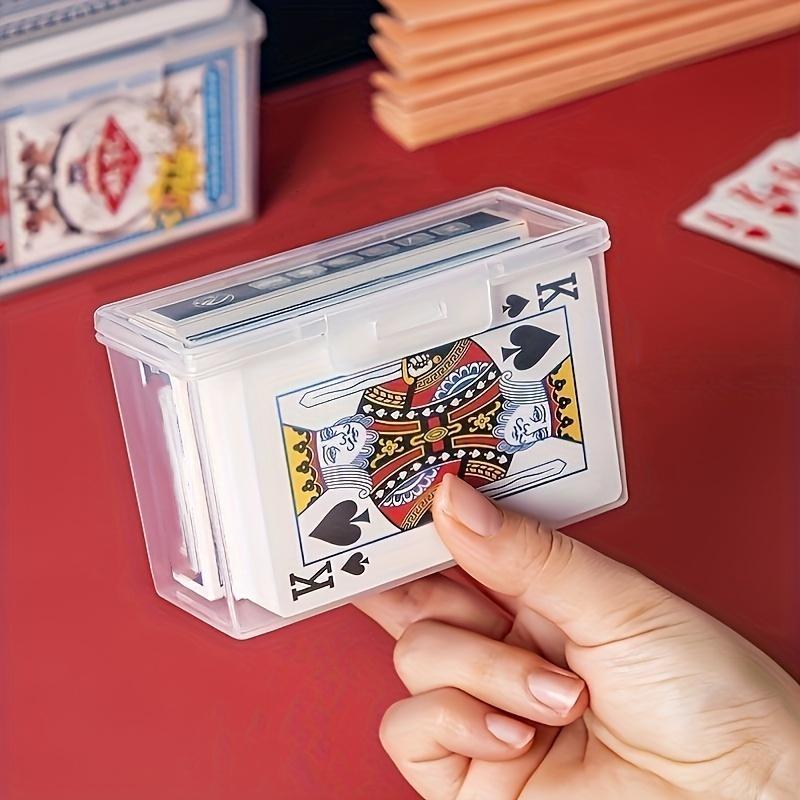 Clear Poker Storage Box, Portable Card Storage Box with Lid, Multifunctional Storage Box for Home Office 0