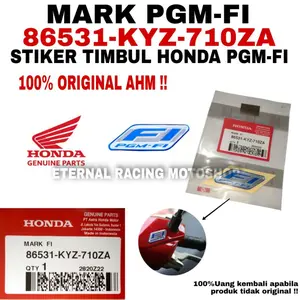 86531-KYZ-710ZA/Emblem Stiker PGM-FI ASLI ORIGINAL AHM HONDA ASLI 100% 86531-KYZ-710ZA
