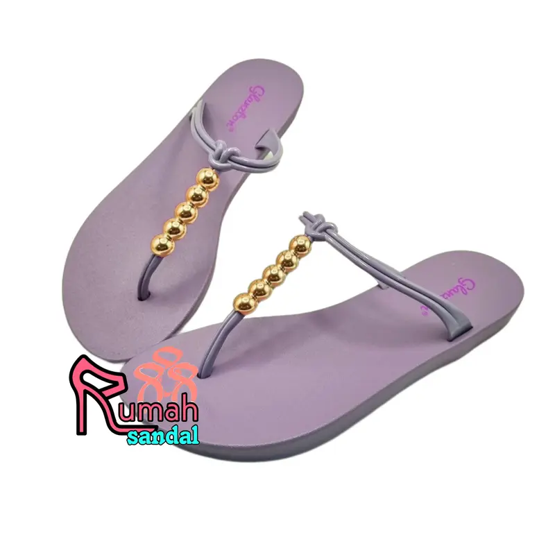 SANDAL JEPIT WANITA MOTIF MANIK EMAS GLANZTON JLT L1913 SENDAL CEWE 7