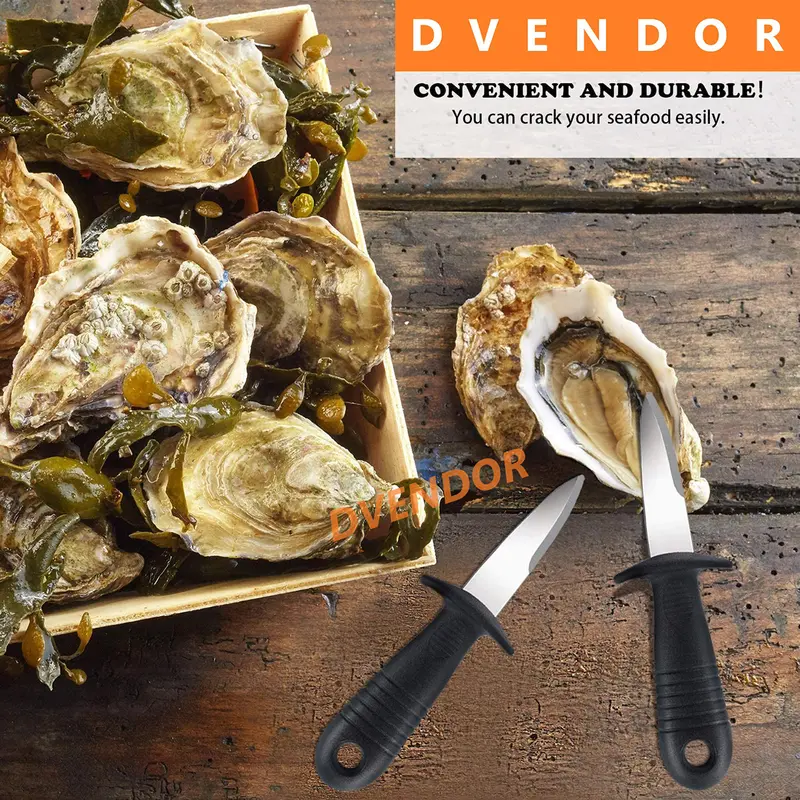 OYSTER KNIFE PISAU PEMBUKA TIRAM KERANG SHELL FISH CUNGKIL CANGKANG Besi Stainless 6