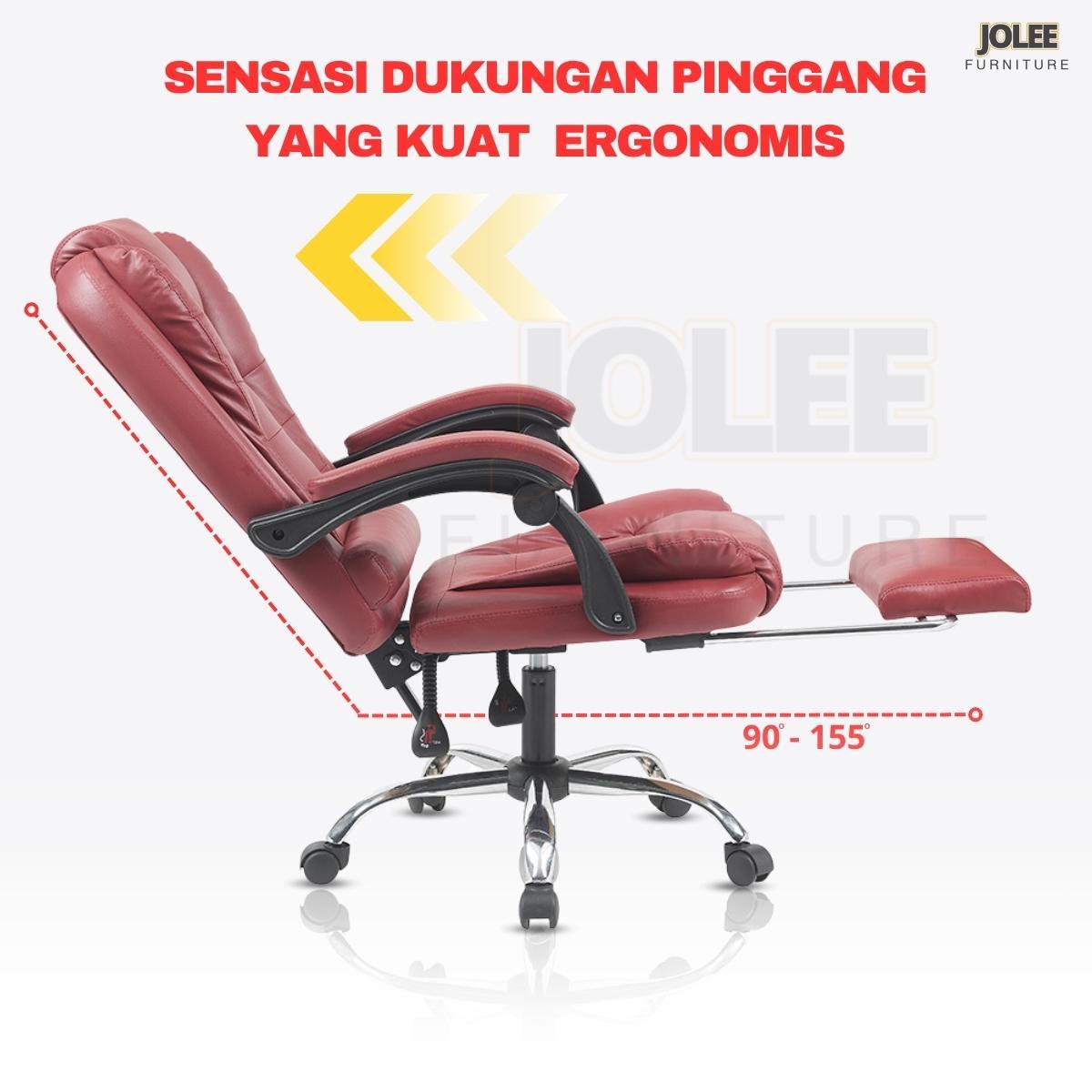 PU Kursi bos yang bisa direbahkan, kursi kerja pijat lumbar , Kursi kantor ergonomis, kursi gaming,  Besi Roda, Furniture Sandaran Chair