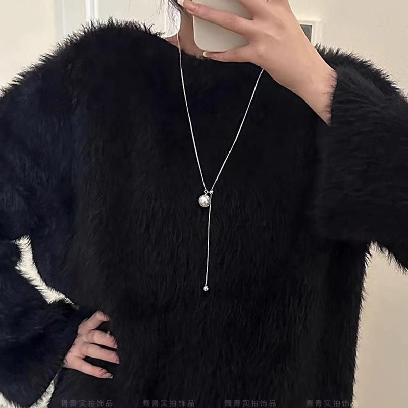 Vòng Cổ Dài Ngọc Trai, Có Thể Điều Chỉnh, Dây Chuyền Áo Len, Dành Cho Nữ chain đi tiệc fashion  accessories tặng mẹ nhỏ tay hạt chuỗi  tt 5