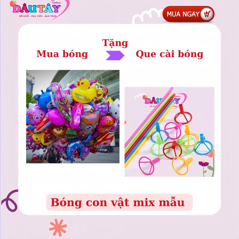 Bóng Bay Hình Con Vật Trung Bình nhiều mẫu ngẫu nhiên