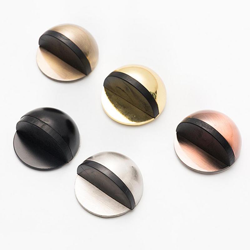 Product Introduction of Door Stopper Non Punching Sticker Stainless Steel Rubber Door Stopper Door Holders Catch Floor Mounted Anti-collision Door Stop 9