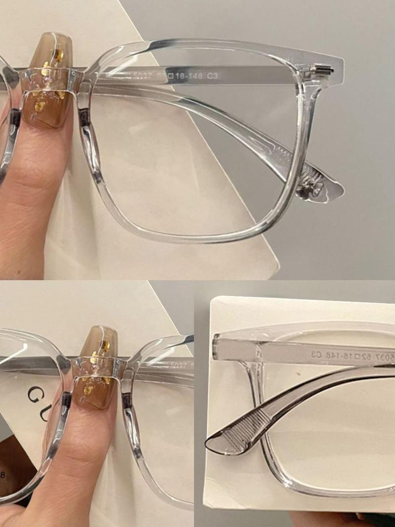 Product Introduction of Simple Eyeglasses for Everyday Use, Basic Flat Frame Fashion Eyeglasses for Women & Men, Eyeglasses for Work, Daily Clothing Decor 15