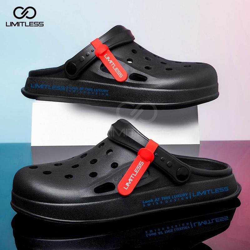 Limitless - Sandal Selop Elizer Pria Keren Sendal Slip On Cowok Dewasa Bahan Eva Phylon Ringan - Size 39-44 Kasual Karet 6