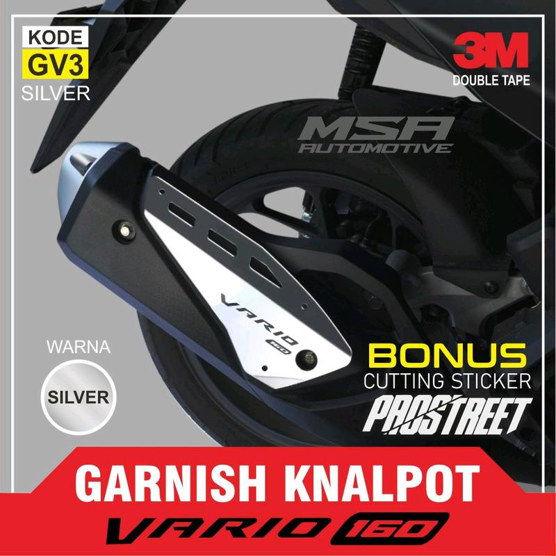 GARNISH KNALPOT VARIO ALL NEW 160 , COVER TUTUP KNALPOT VARIO 160 , MUFFLER COVER VARIO 2