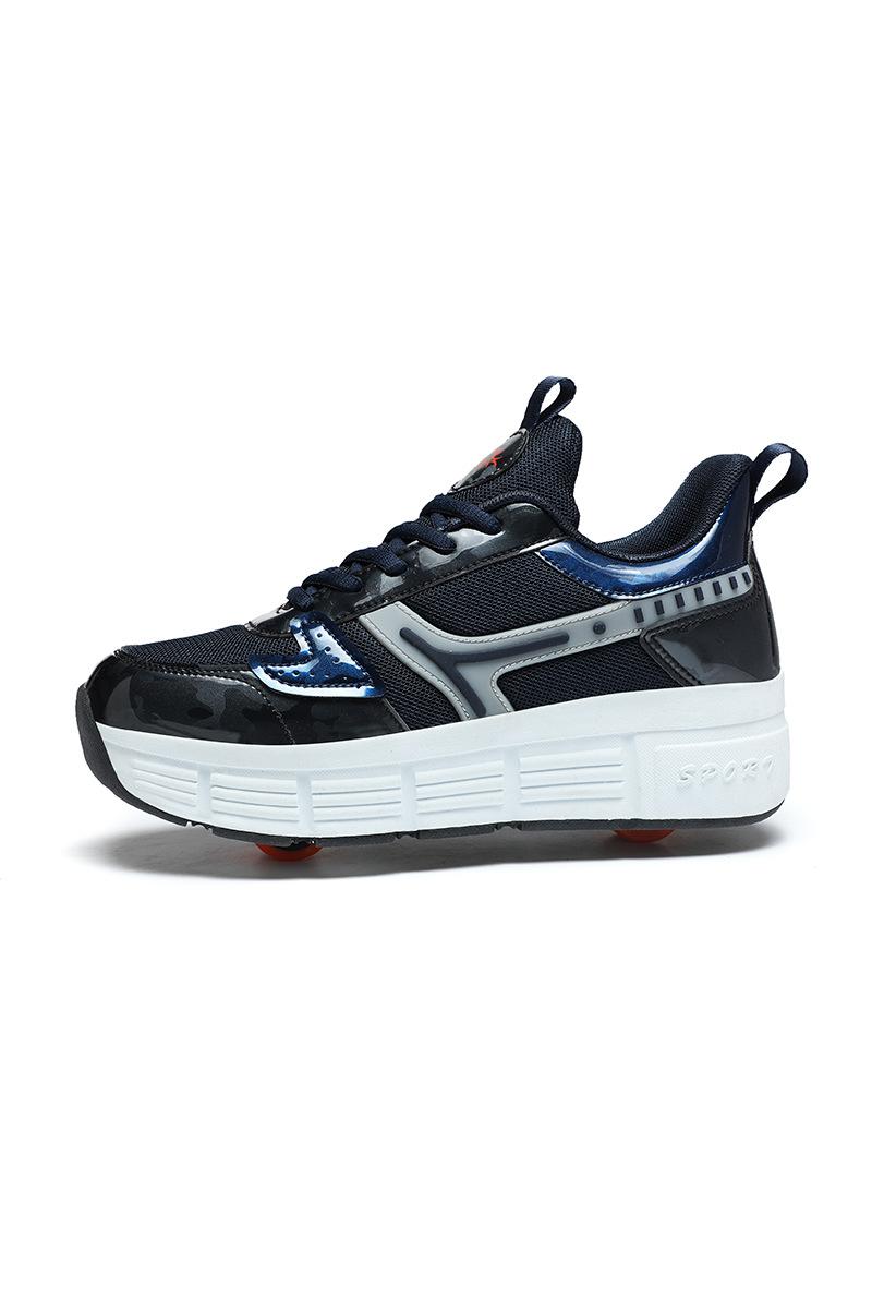 Product Introduction of Huiluo Heelys Skates Rollerskate LED Light Shoes with Shoelace Wheels Factory Direct Sales Order 25