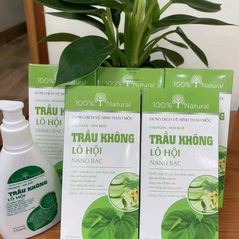 Combo 5 Chai Dung Dịch Vệ Sinh Trầu Không Lô Hội Nano Bạc 150ML 3