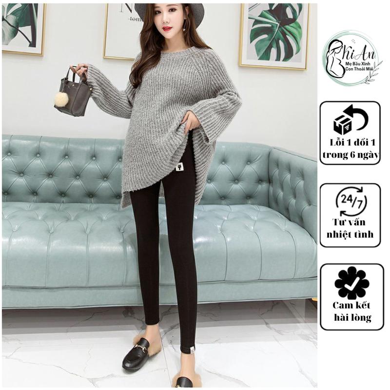 Quần bầu legging mèo lót lôngCO GIÃN 4 CHIỀUK BAI️K XÙ️quần lông bầu dày dặn  ấm áp️quần bầu mùa đông Váy Bầu Đầm Bầu Voi quần  nỉ