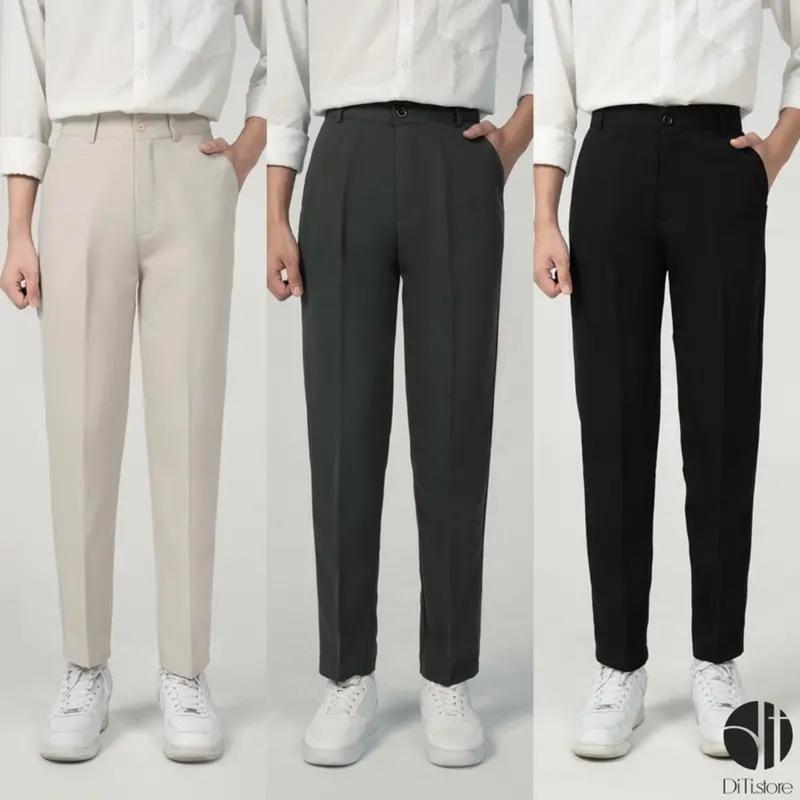 Quần Âu DiTi Dáng Baggy 3 Màu Đen, Be, Ghi ( tặng vòng tay )