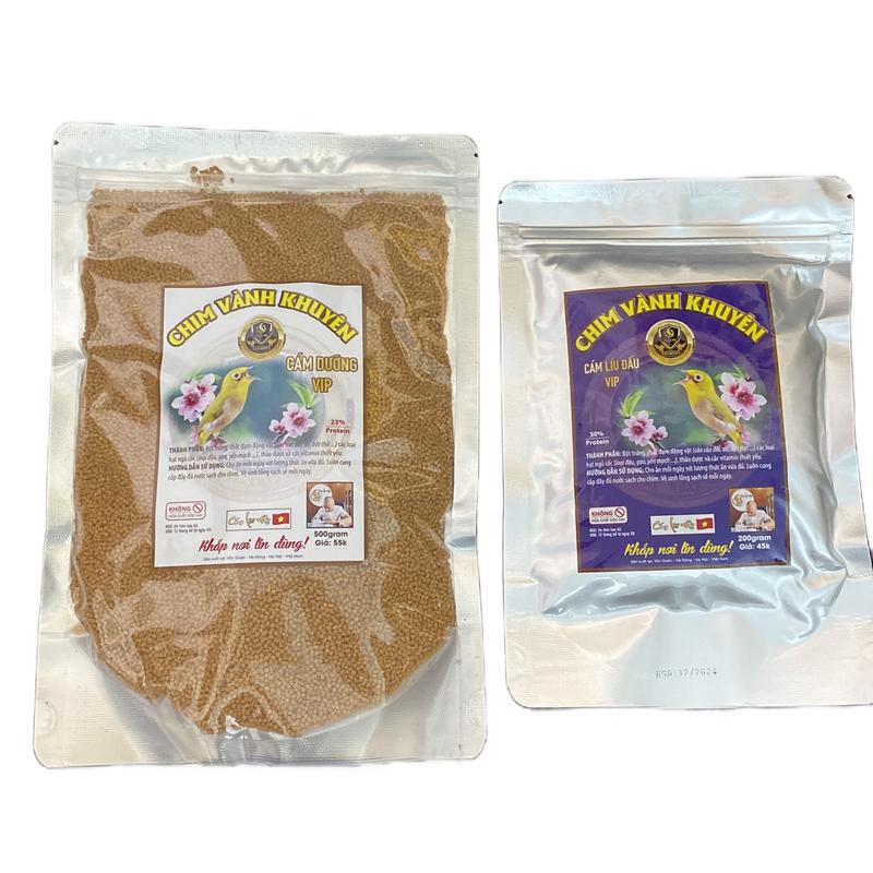 Combo 1 cám dưỡng 1 cám đấu chim khuyên(thức ăn động vật)