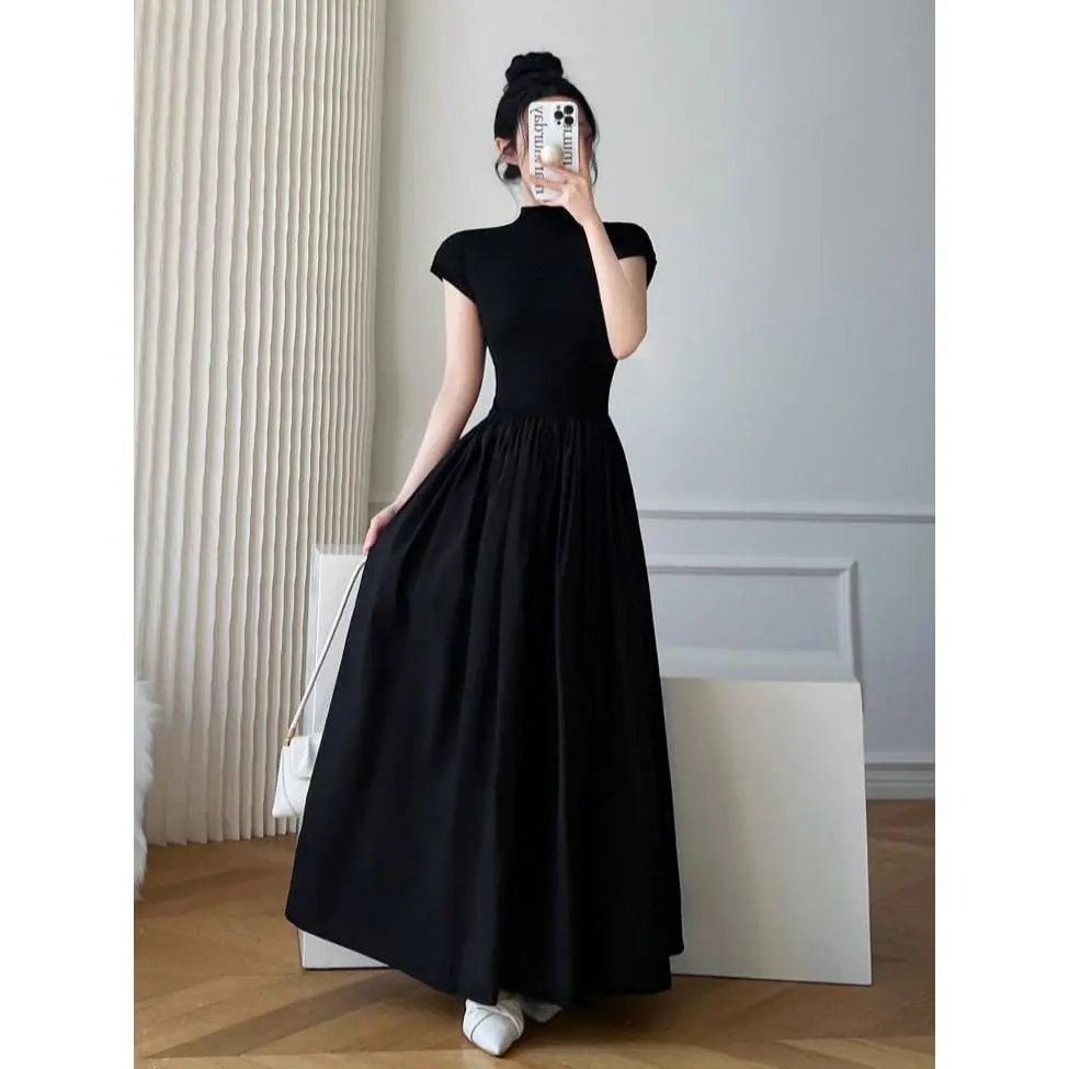 Váy Chị Em Trưởng Thành, Cao Cấp, Dành Cho Nữ, Bộ Sưu Tập Mùa Hè, Thiết Kế Độc Đáo Mới, Phong Cách Hepburn, Eo-Cinching, Bó Sát, Chữ A, Váy Dài, Bán Chạy, [Nhà Cửa Hàng]