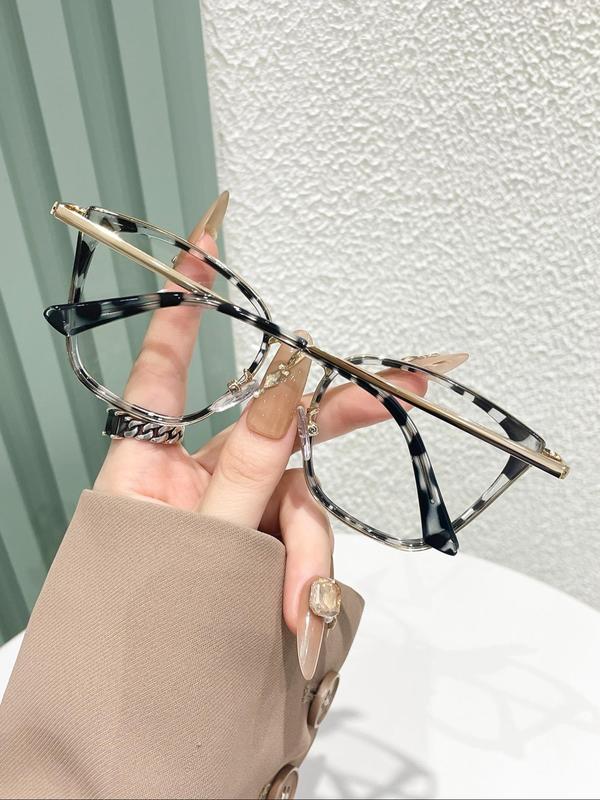 Cat Eye Frame Anti-blue Light Eyeglasses, Fashion Eyeglasses for Women & Men, Fashion Eyeglasses for Work, Daily Clothing Decor, Perfect for Student Daily Use 3