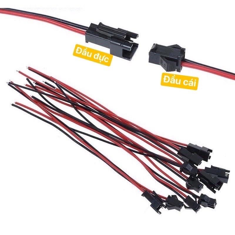 1 cặp jack Đầu Nối Dây Điện dài tổng 20cm & 30cm ( gồm zắc đực + cái )