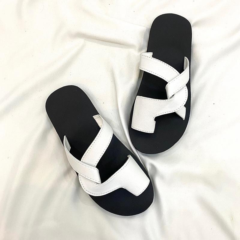 Dép nữ M35 Dép lê quai đan chéo màu trắng DéP GiàY