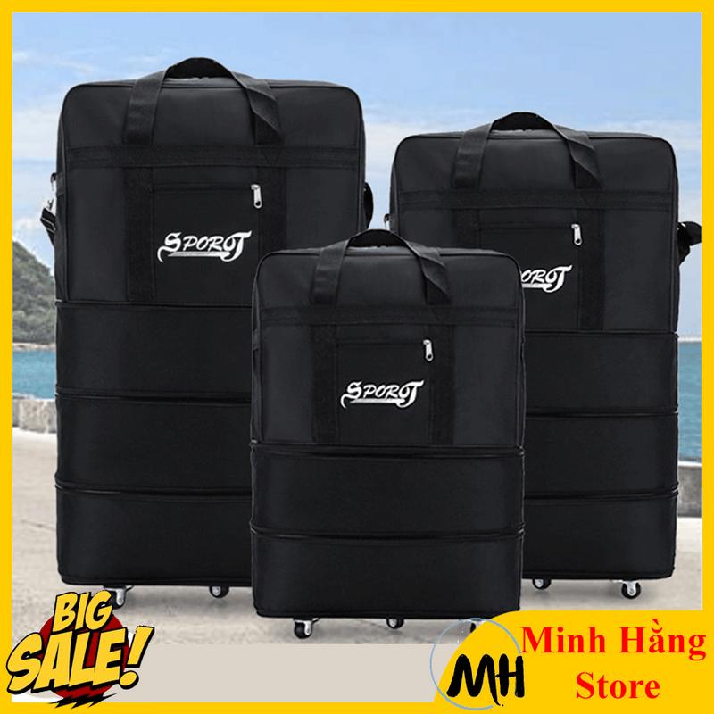 Túi Hành Lý Có Thể Gập Lại Để Đi Công Tác vali Du Lịch 5 bánh xe mở rộng tầng ngăn kéo 3 Size xếp gọn tiện lợi