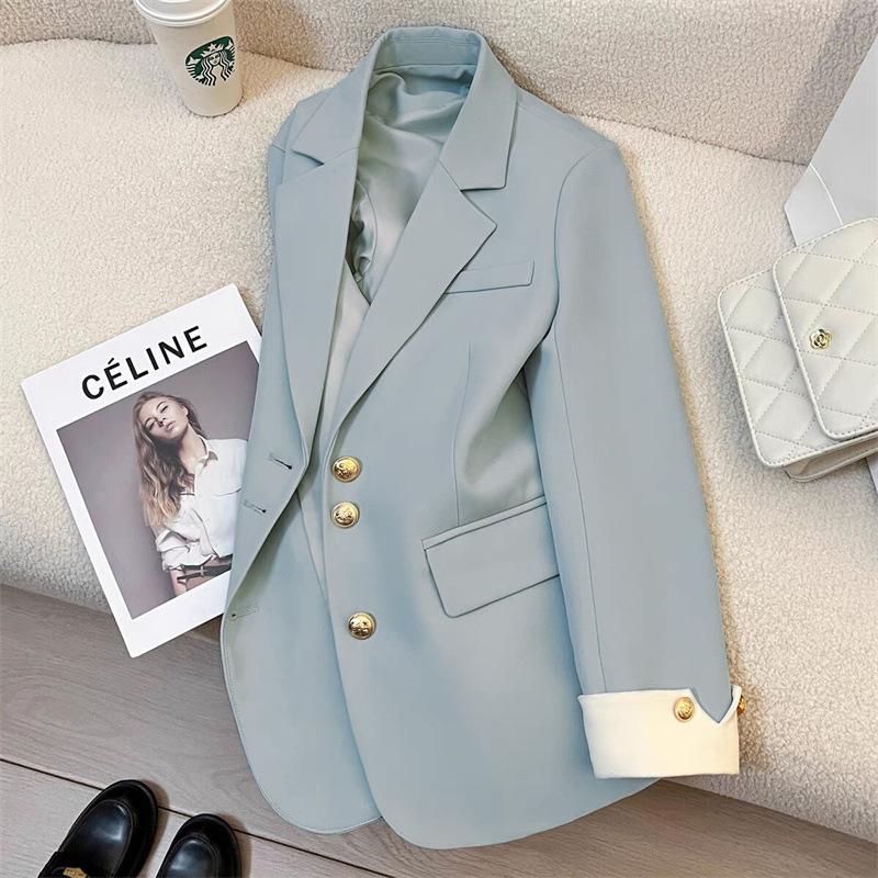 Product Introduction of Áo khoác blazer áo khoác vest nữ 2 lớp có đệm cầu vai rất đẹp khuy nút cao cấp Voi Women Top 17