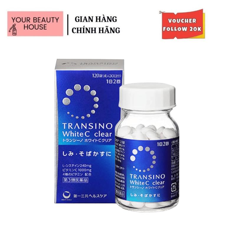 [TRANSINO] Hộp Xanh - Viên Uống Giúp Trắng Da 120 Viên Nhật Bản 0
