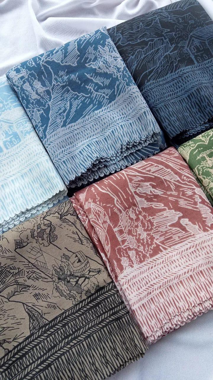 Product Introduction of Hijab Segiempat Voal motif premium /Hijab segiempat Cantik Muslim Nyaman Santai Katun Square Kerudung 28