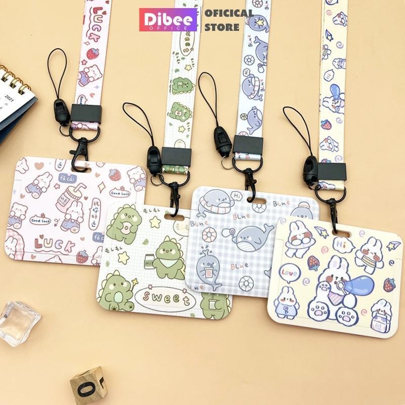  Dây đeo thẻ ngang học sinh DiBee thẻ chung cư thẻ xe bao thẻ ngang thẻ móc treo tiện lợi nhiều mẫu đáng yêu T20 