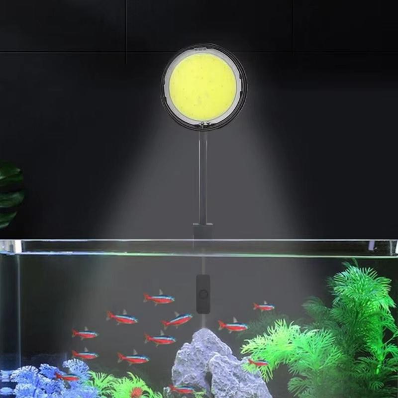 Product Introduction of New Rotatable Fish Tank Clip Lamp LED Full Spectrum Waterproof Water Grass Tank Spotlight USB Power 360-degree Aquarium Plant Light Fish Tank 14